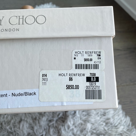 Jimmy Choo nude/black 38 - Picture 4 of 4